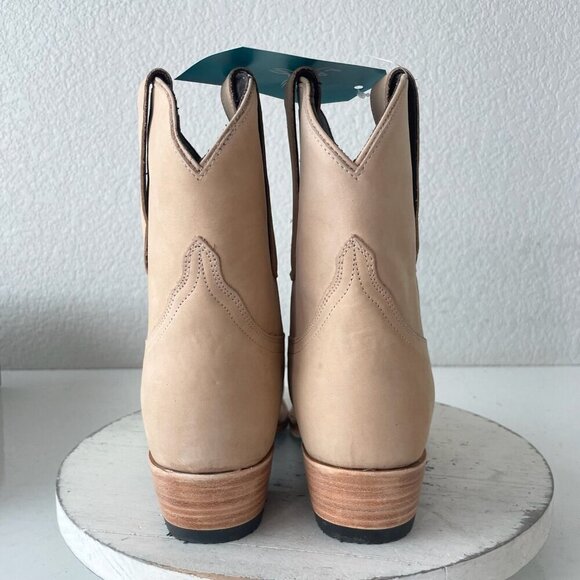 Lane EMMA JANE Womens Cowboy Booties 8.5 Tan Western Cowgirl Short Ankle Boots - Picture 3 of 12